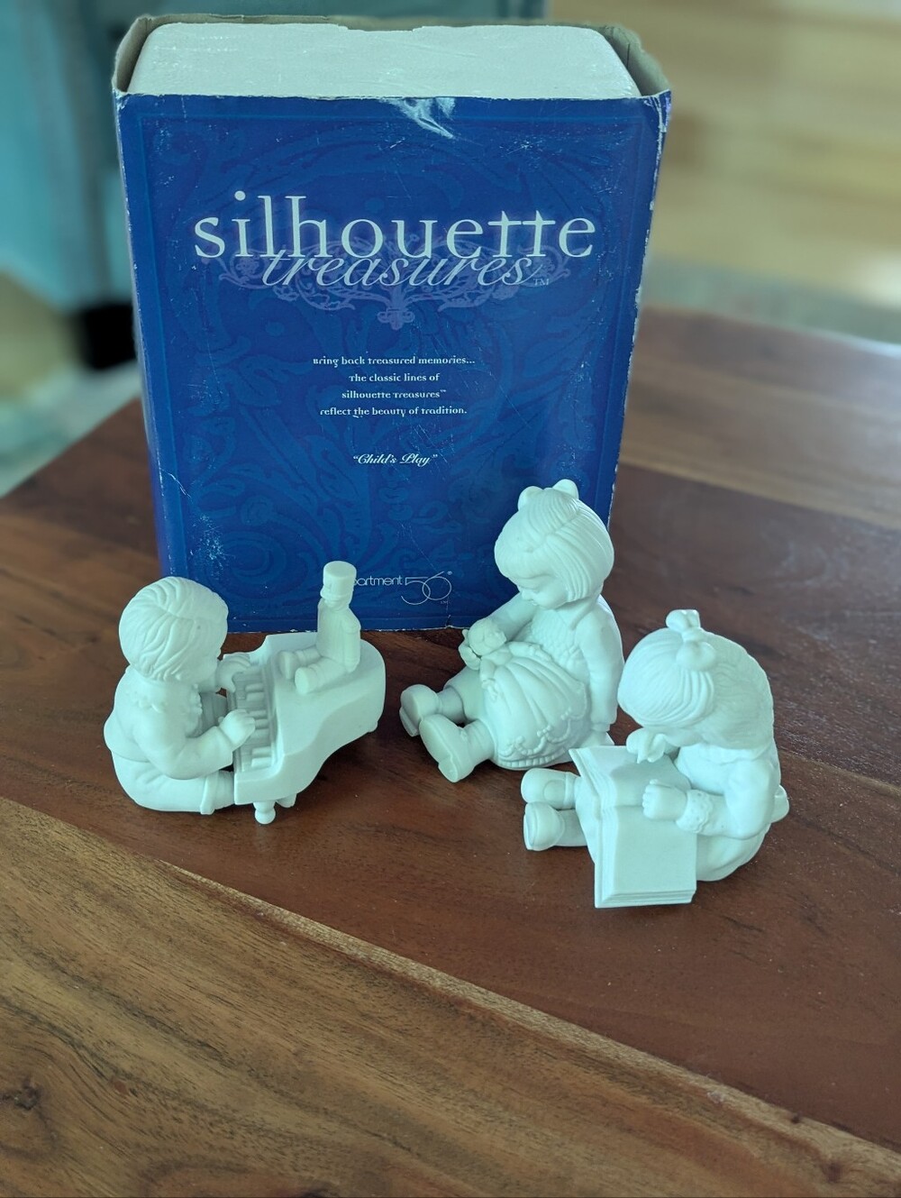 Dept 56 Silhouette Treasures Porcelain "Child's Play" Set 56-78610 4 Pieces